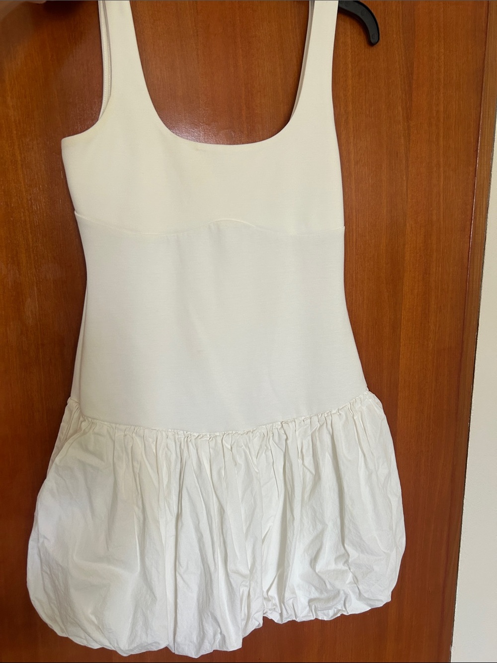 Cream One-Piece Dress - Classic Scoop Neck